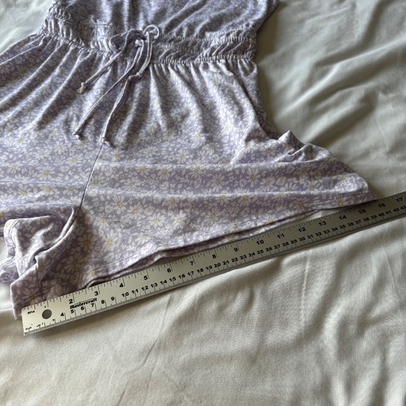 Hollister Floral Spaghetti Strap Babydoll Romper Lilac Purple Size M Outdoor Y2K - Picture 15 of 16